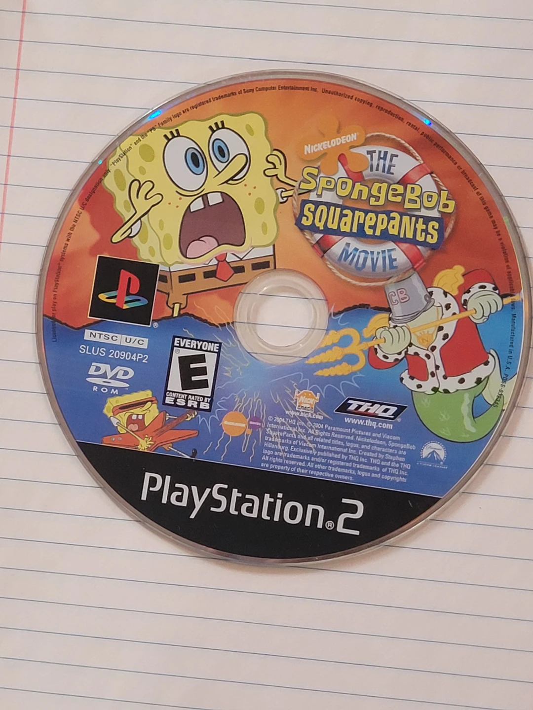 The SpongeBob SquarePants Movie DVD for PlayStation 2