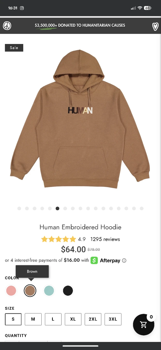 Wear The Peace "Human" Embroidered Hoodie - photo 5