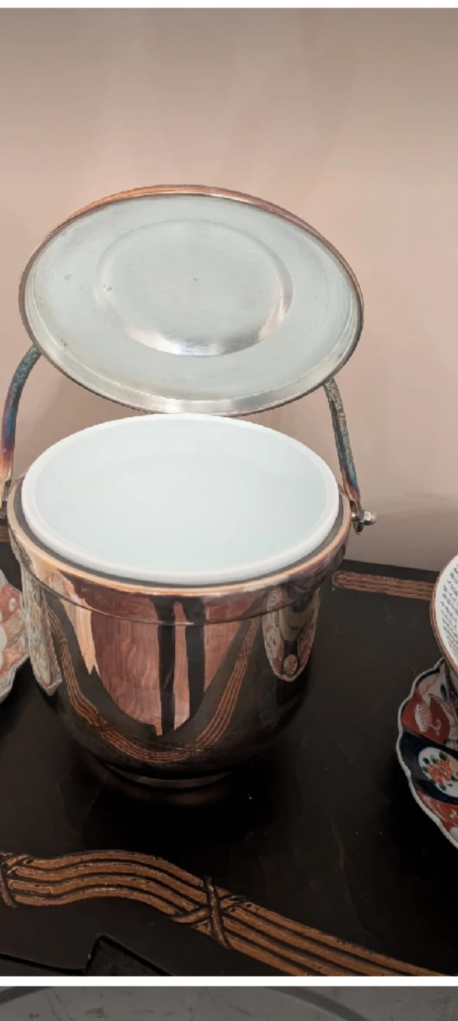Silver Plated Ice Bucket with Lid