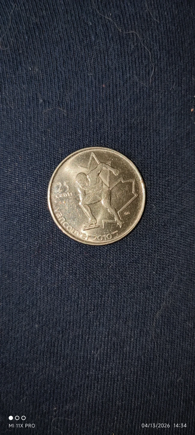 2010 Vancouver Winter Olympics 25 Cent Coin