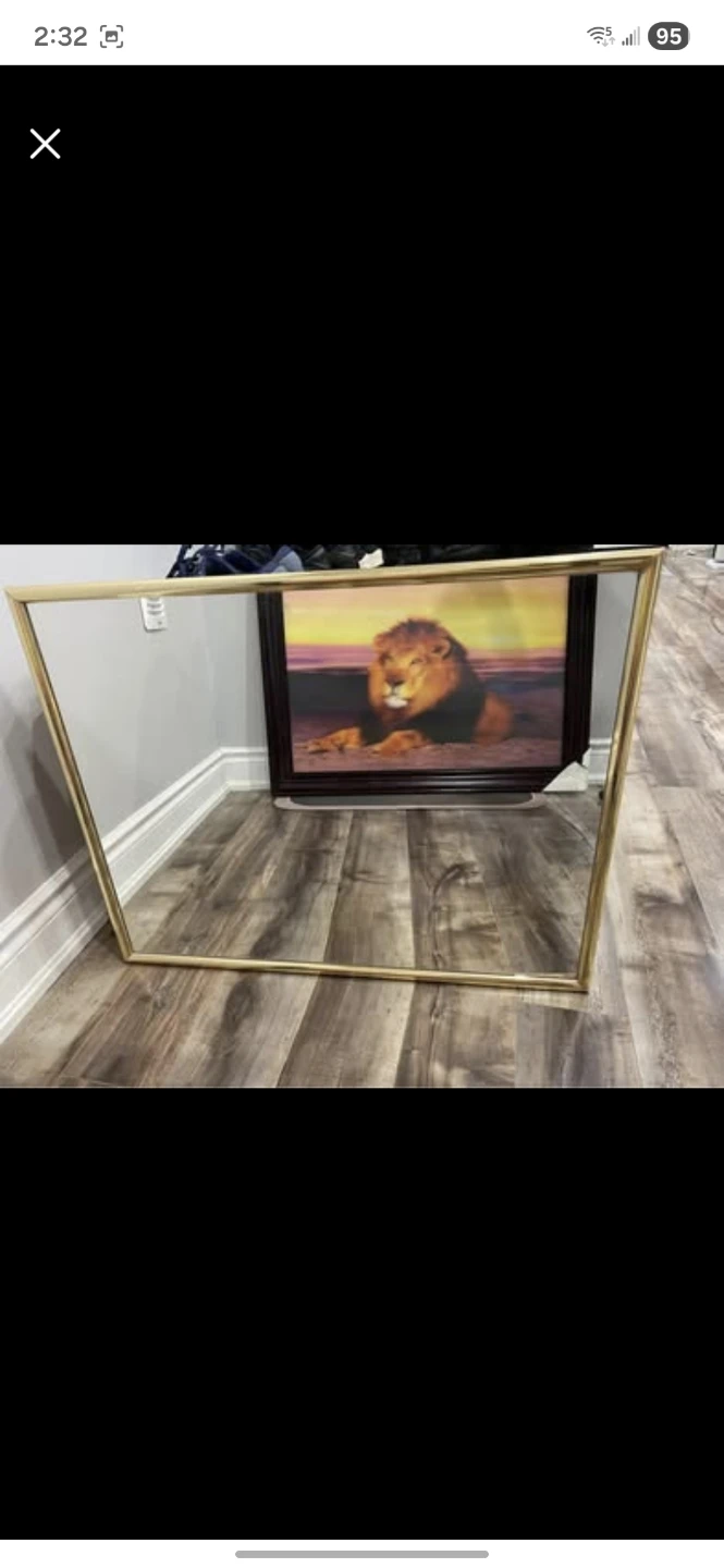 Large Gold Framed Mirror - photo 3
