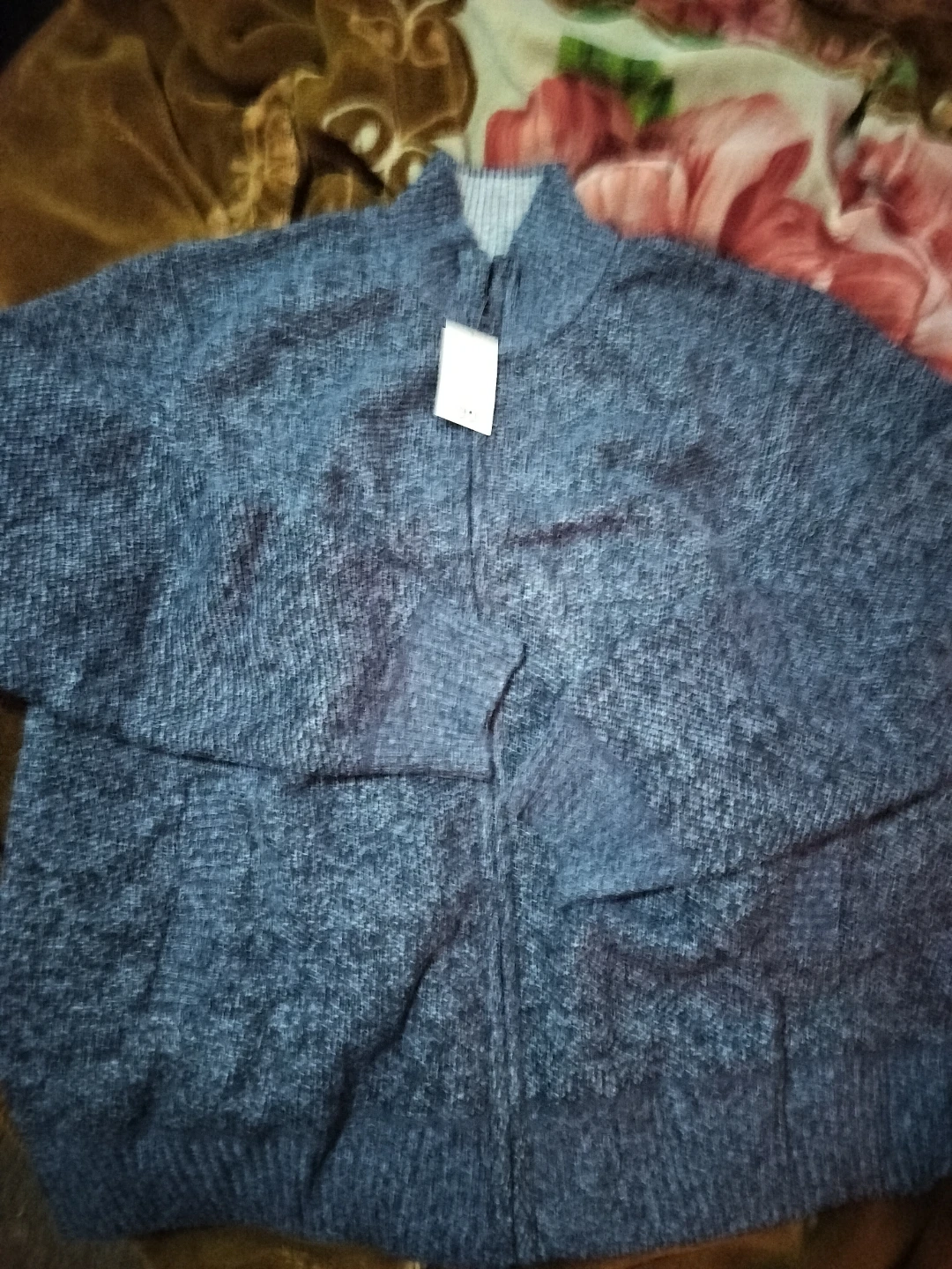 Brandnew with tags Blue Zip-Up Sweater - photo 2