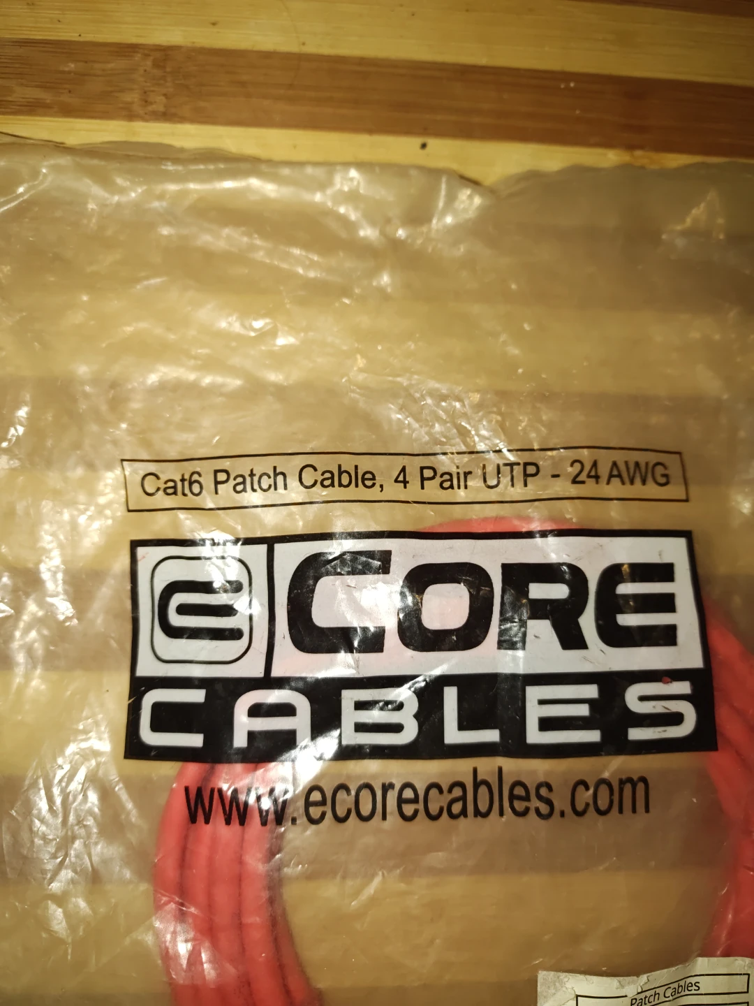 4 CORE CABLES 10 FT Cat6 Patch Cable - Red - photo 3
