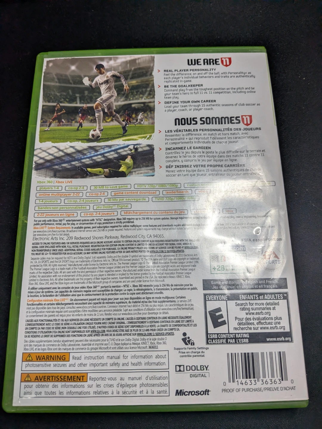 Xbox 360 FIFA Soccer 11 Game - photo 2