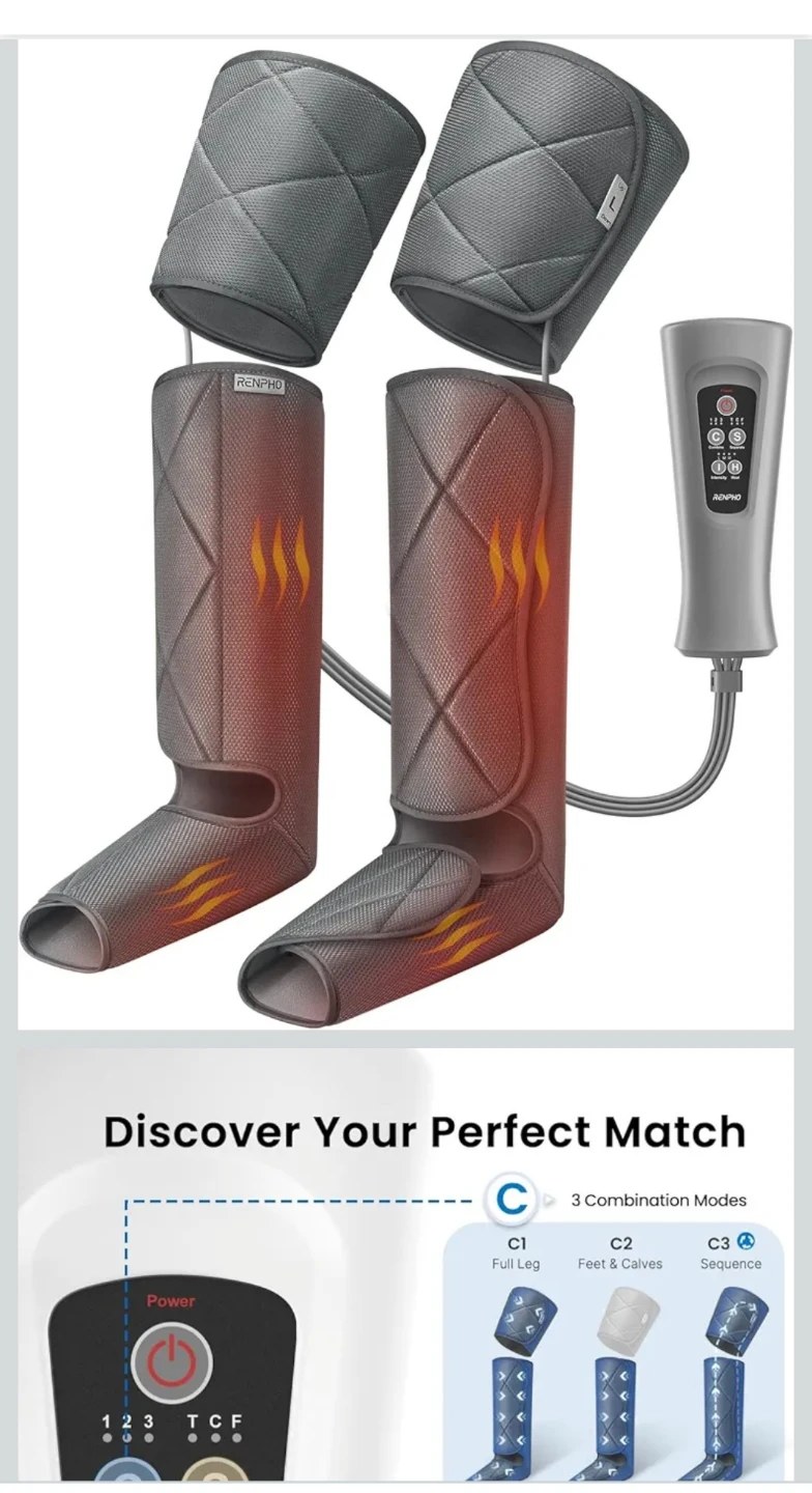 RENPHO Leg Massager with Heat - photo 3