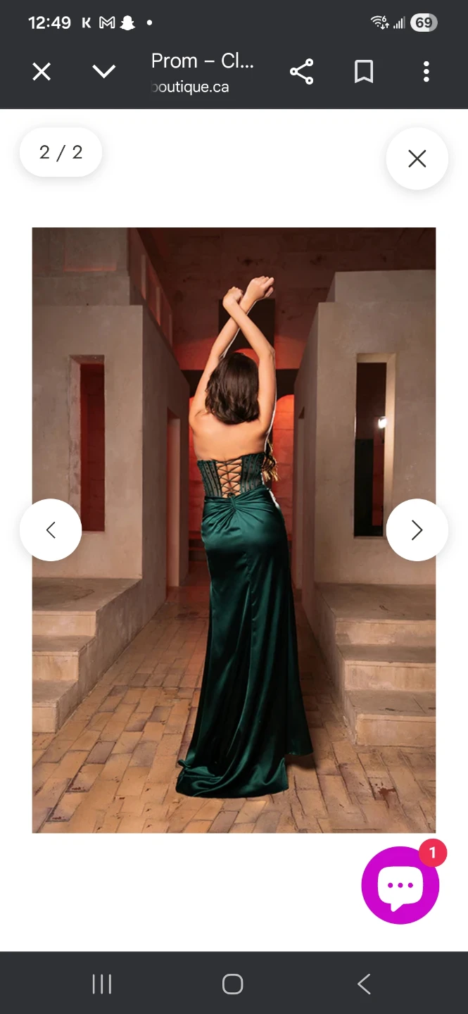 Emerald Green Sequin Corset Prom Dress - photo 2