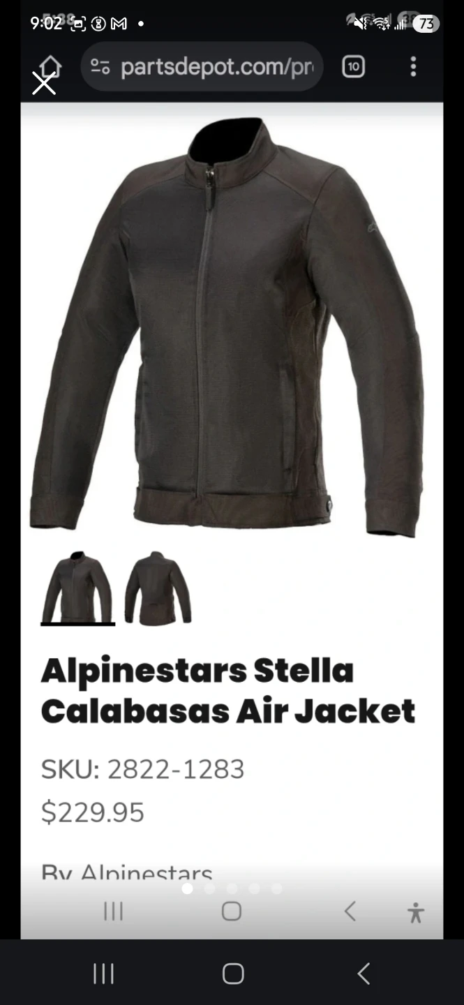 Alpinestars Stella Calabasas Air Women's Motorcycle Jacket small - photo 3