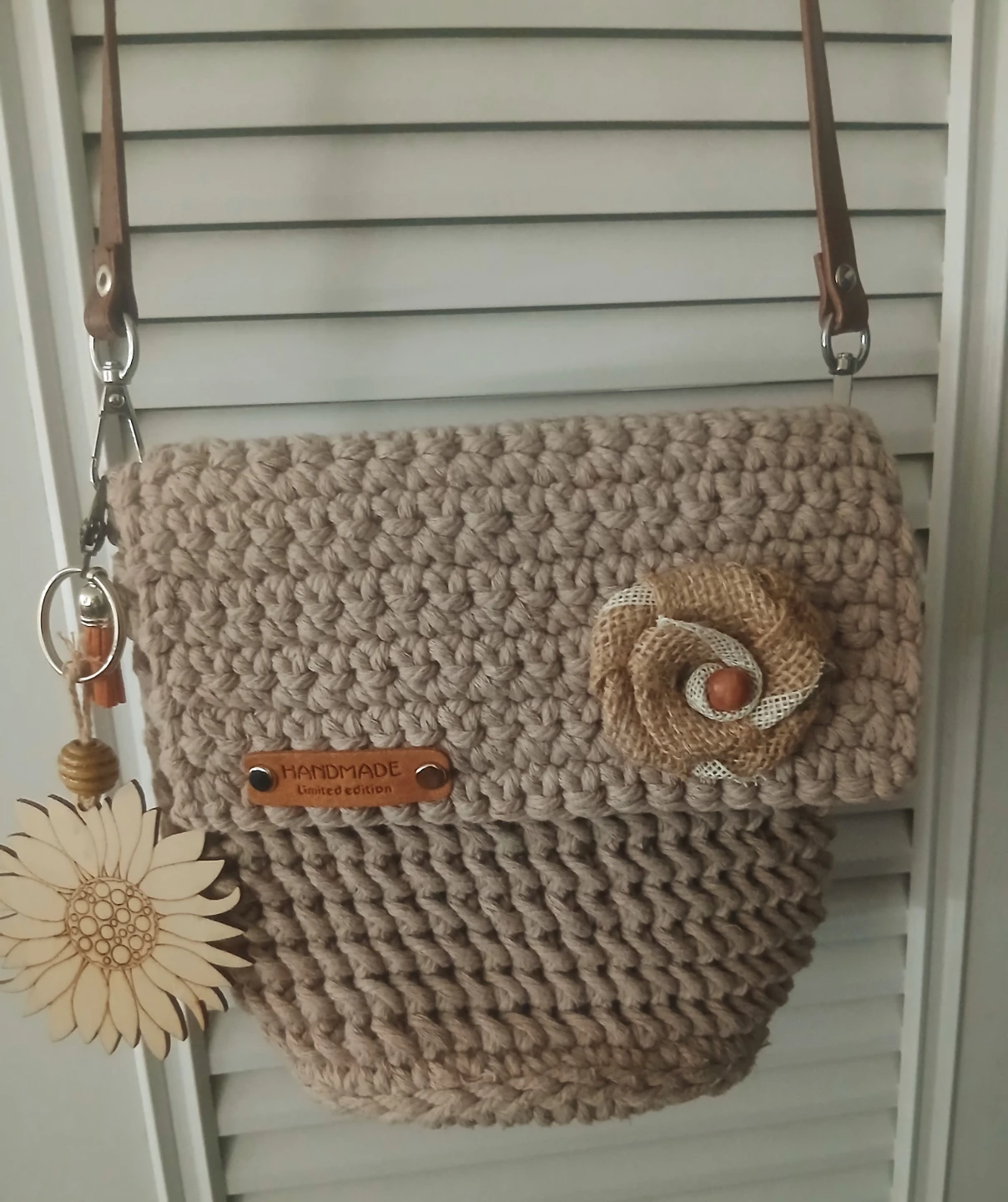 Crochet cross body bag
