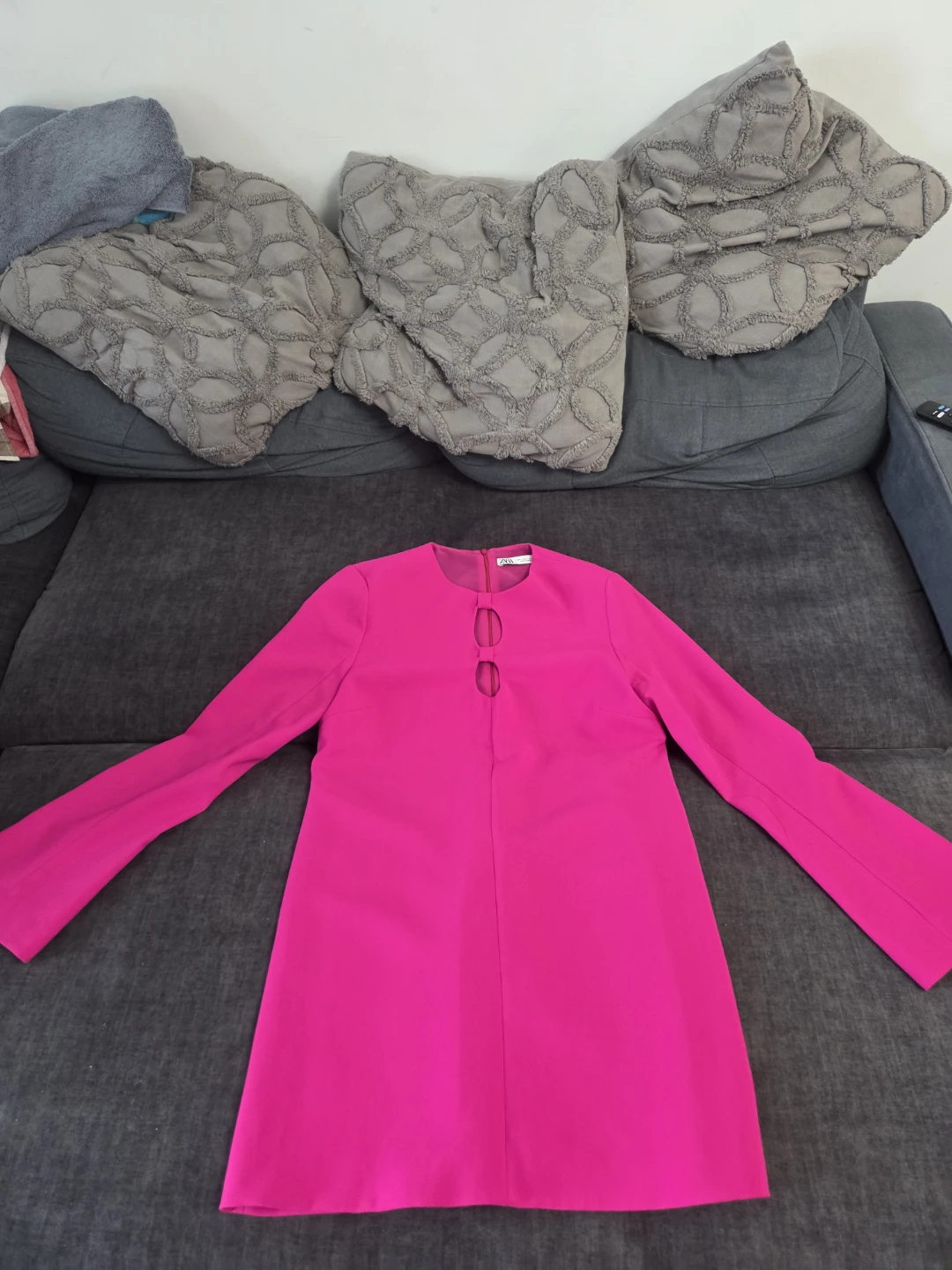 Zara Pink Long Sleeve Mini Dress