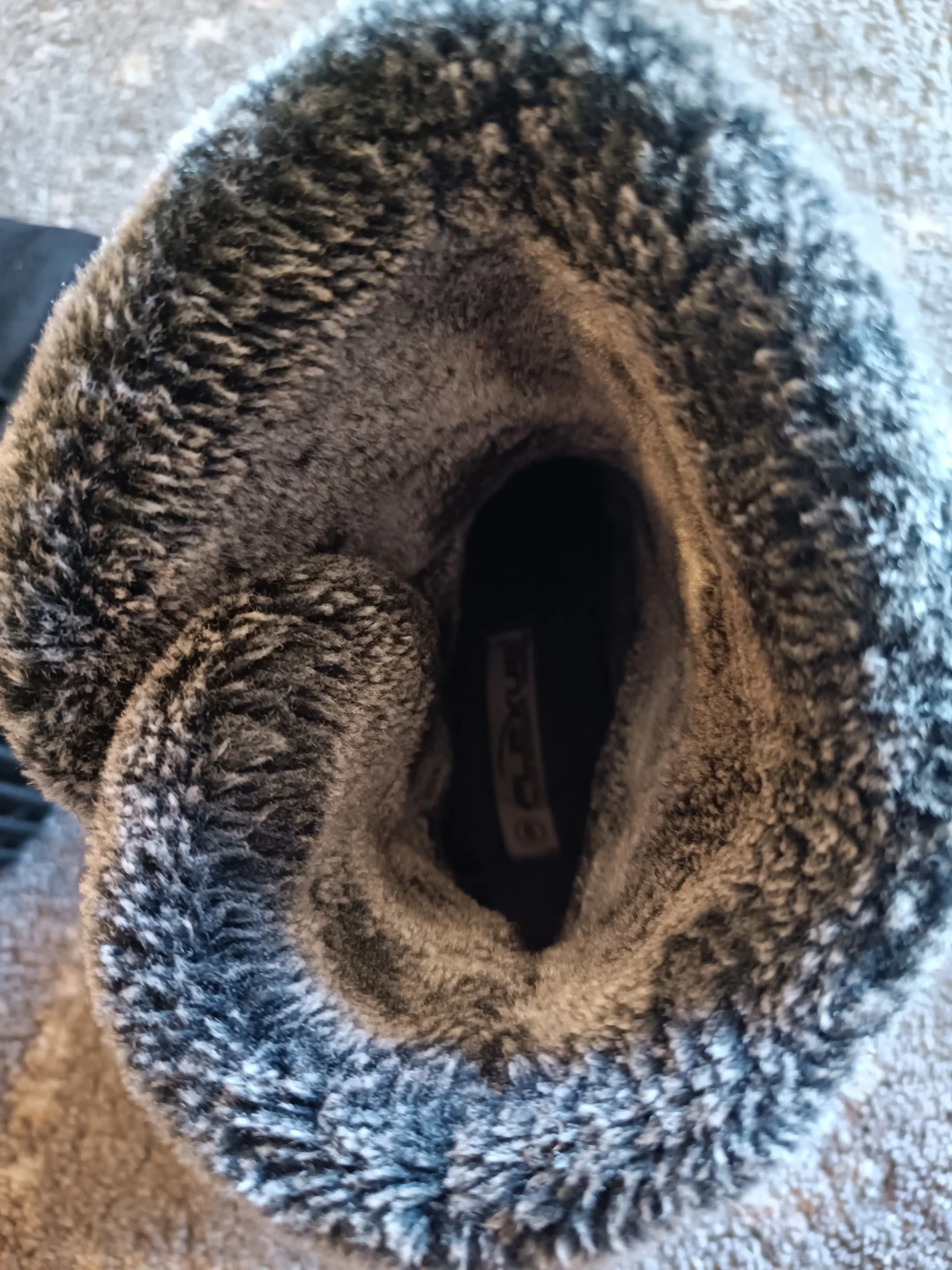 Black Faux Suede Fur Lined Winter Boots - photo 4