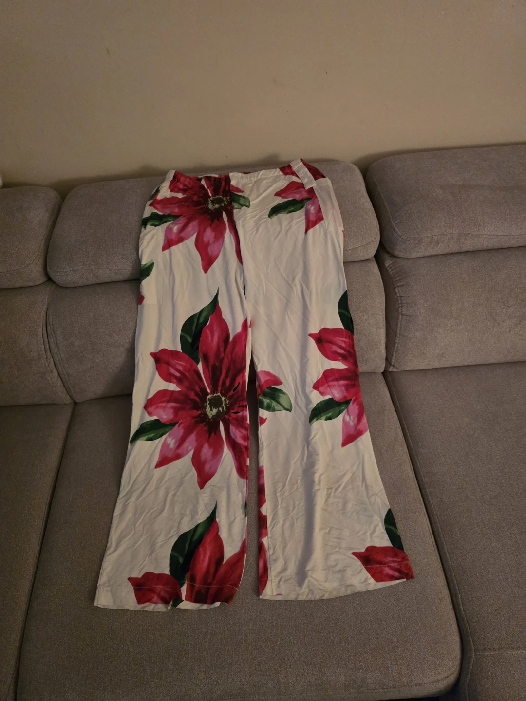 Women's Floral Wide-Leg Pants