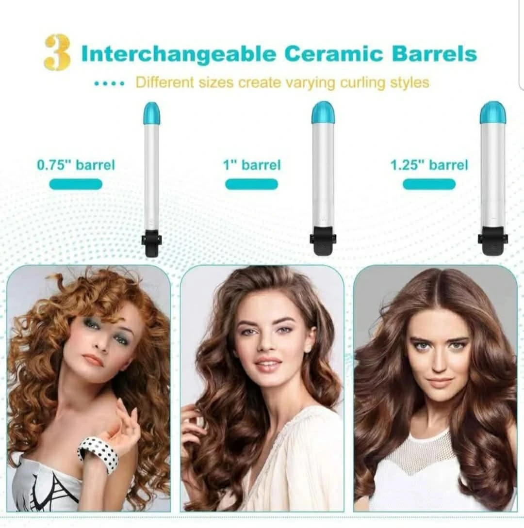 3 in 1 Auto Rotating Hair Curling Wand - IAMFINE Automatic .... - photo 3