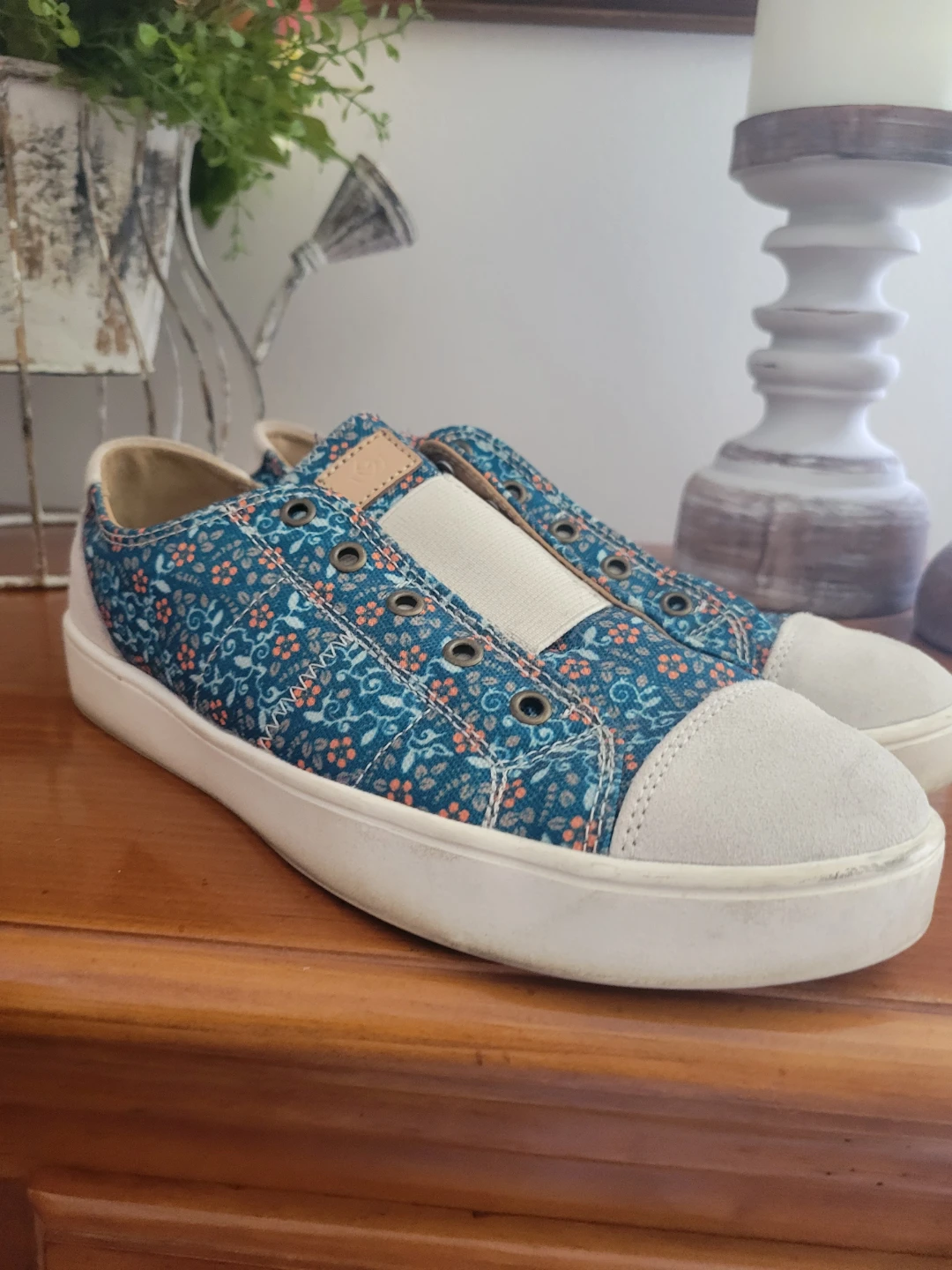 Spenco Floral Slip-On Sneakers