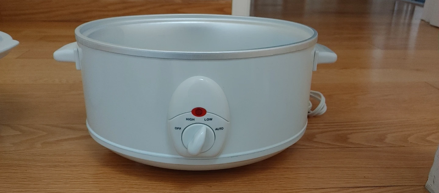 White Slow Cooker with Glass Lid - photo 3