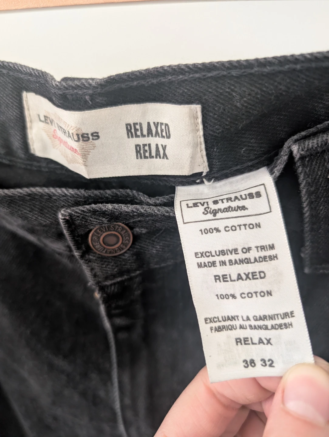 Levi Strauss Signature Relaxed Fit Jeans - Black - photo 2