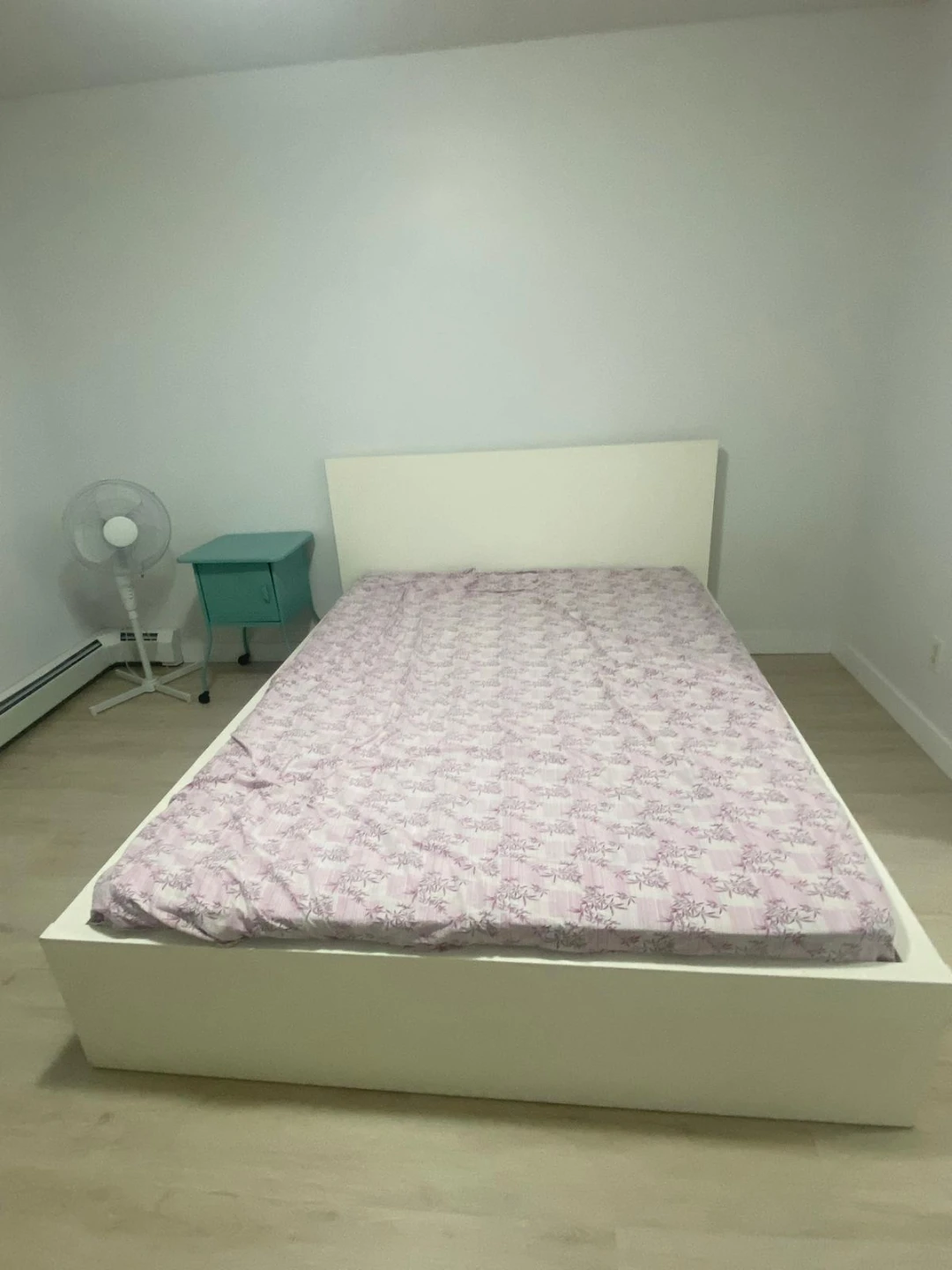 White Ikea Bed Frame with Storage Drawers