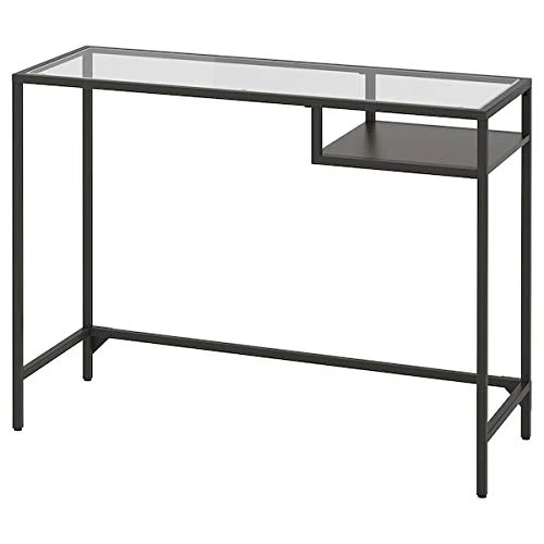 Ikea Glass top desk with metal frame - photo 3