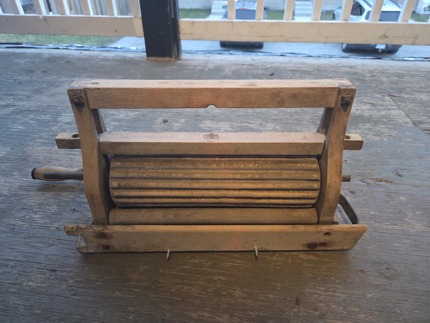 19th Century Wooden Clothes Wringer