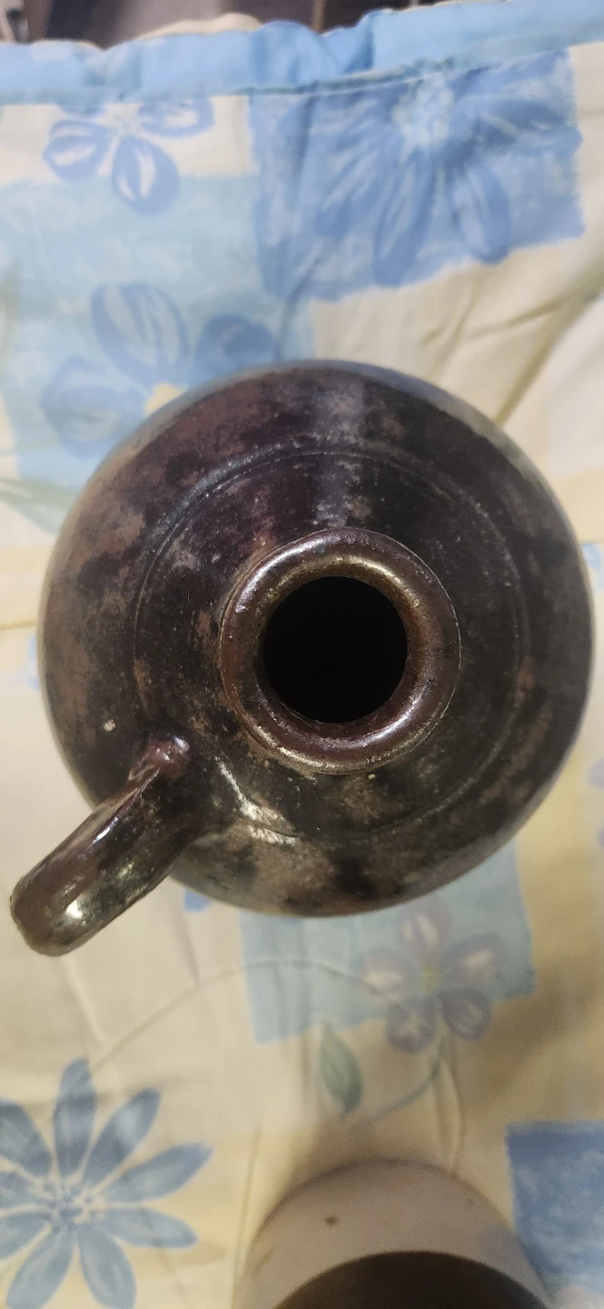 Vintage Brown Ceramic Jug with Handle - photo 2