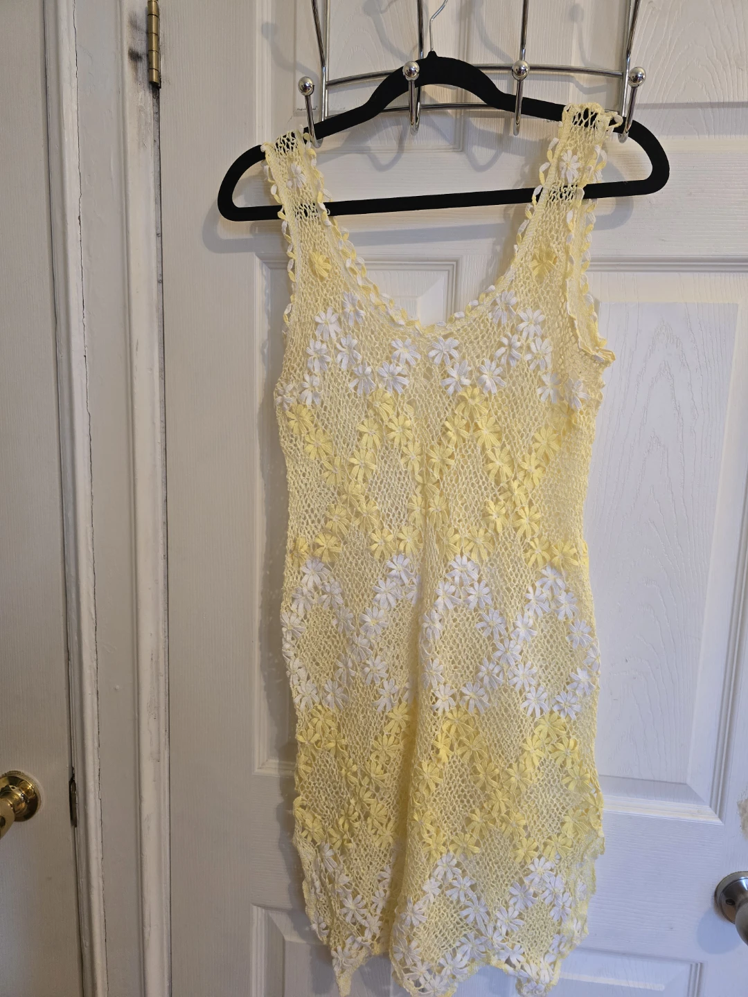 Yellow Crochet Daisy Tank Top