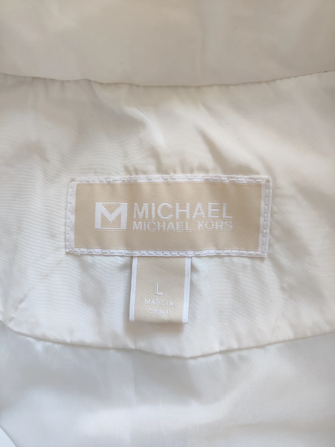 MICHAEL KORS White Puffer Vest Size L - photo 2