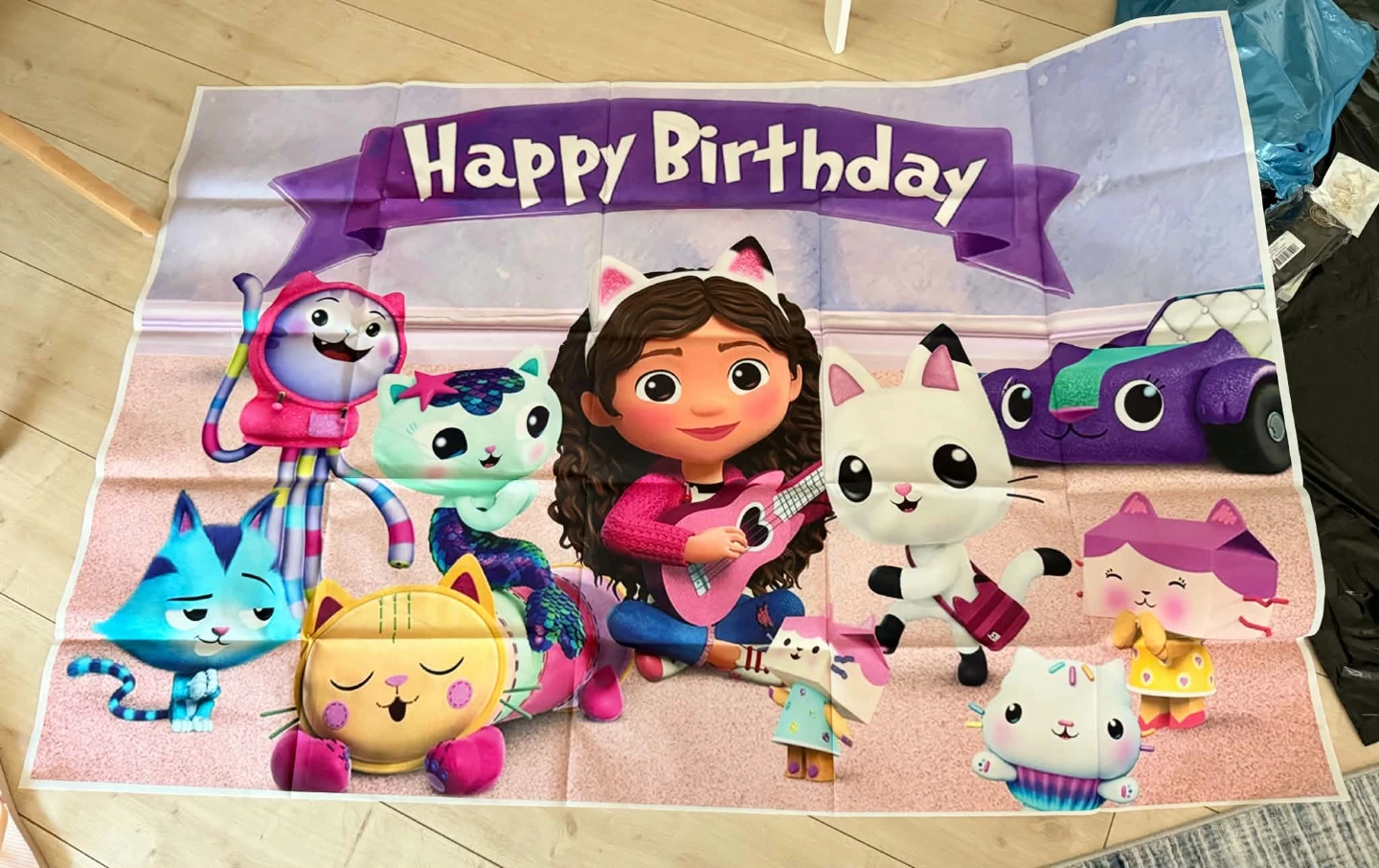 Gabby’s Dollhouse Banner and Balloons 🌱