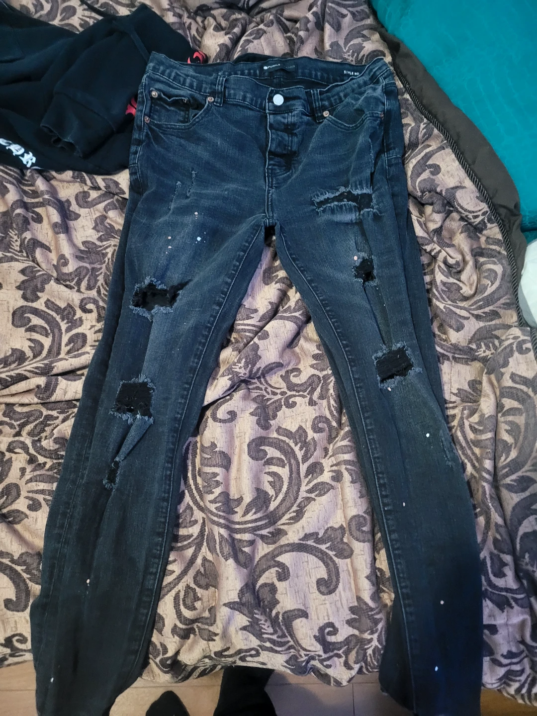 Purple jeans without tags