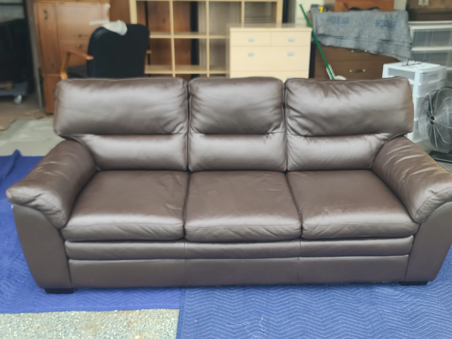 Brown Leather Sofa