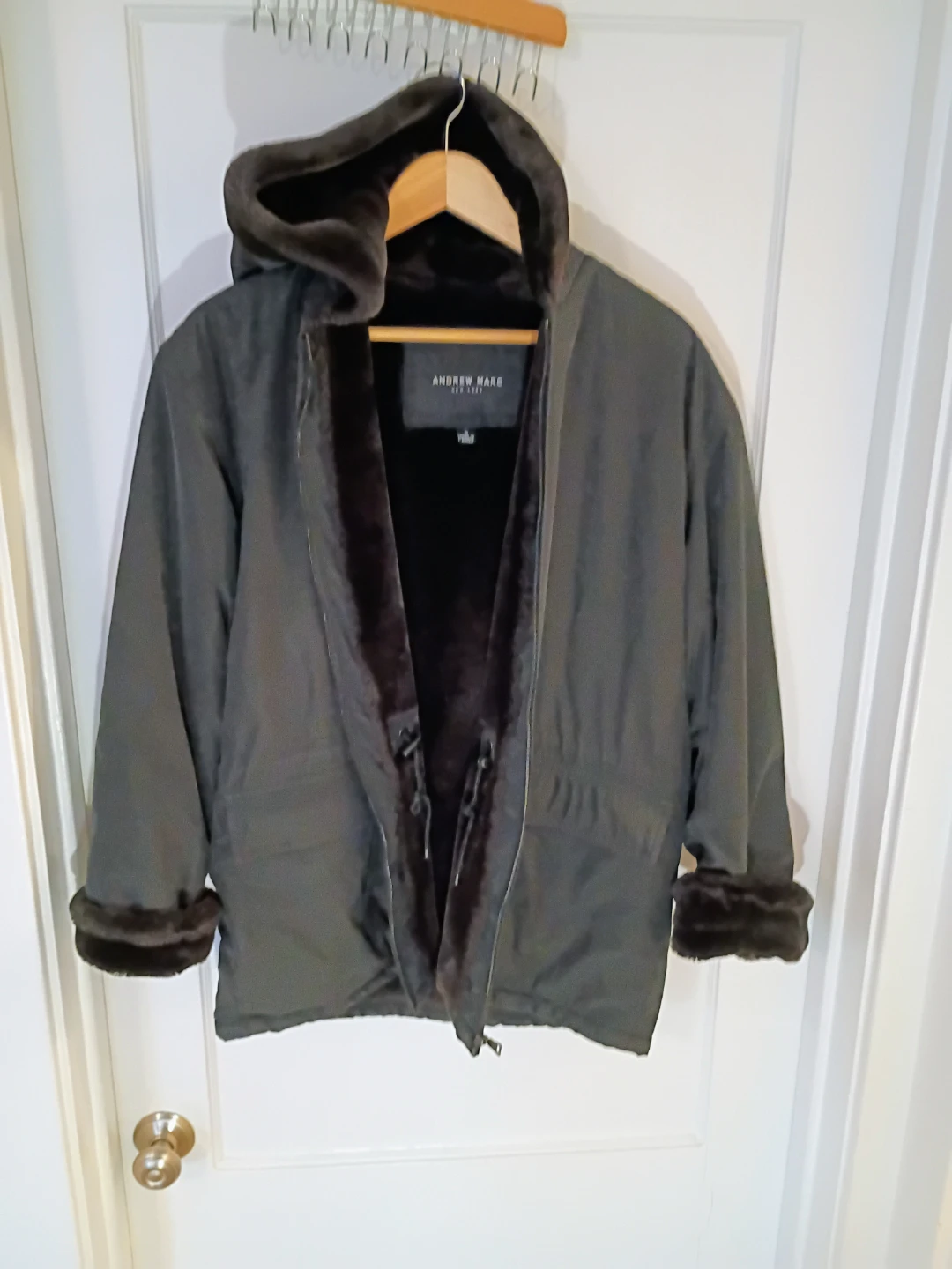 Andrew Marc New York Women's faux Fur Lined Parka Jacket Size S - photo 4