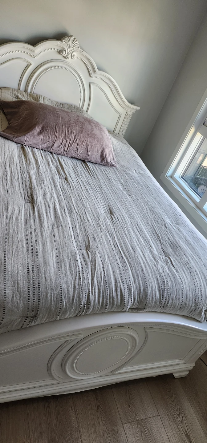 White Ornate Bed Frame