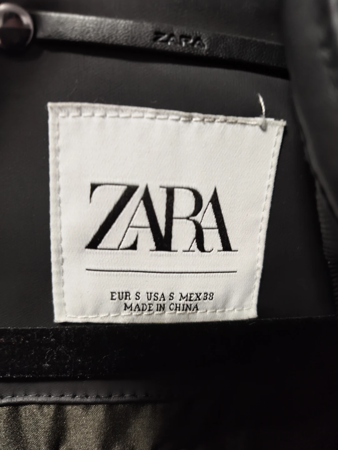 ZARA Black Puffer Jacket with Faux Fur Hood Size S - photo 2