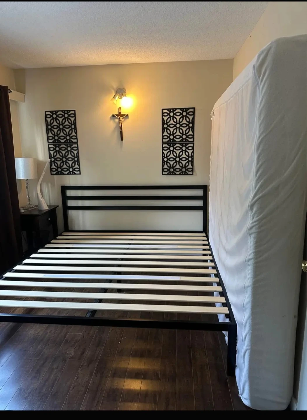 Bed Frame with Headboard and mattress for king size bed - photo 4