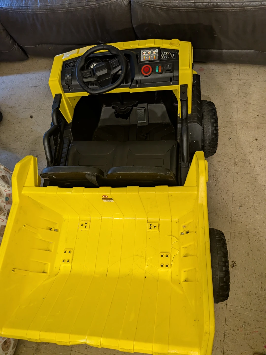 Yellow Tonka Ride-On Dump Truck Toy