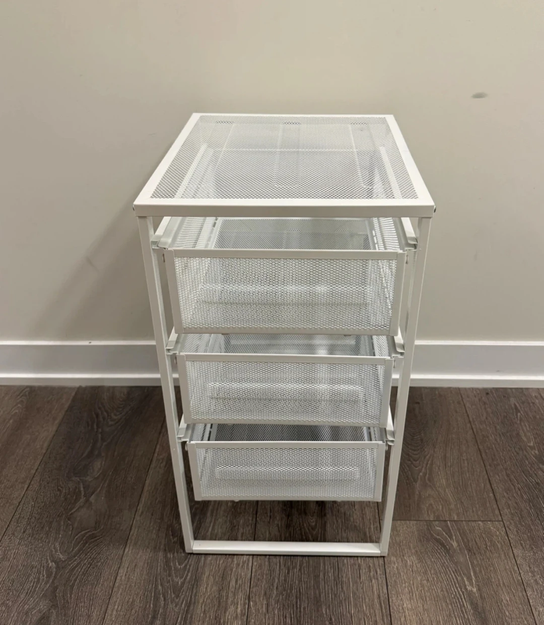 NEED GONE ASAP❗️White Mesh 3 Drawer Storage Cart
