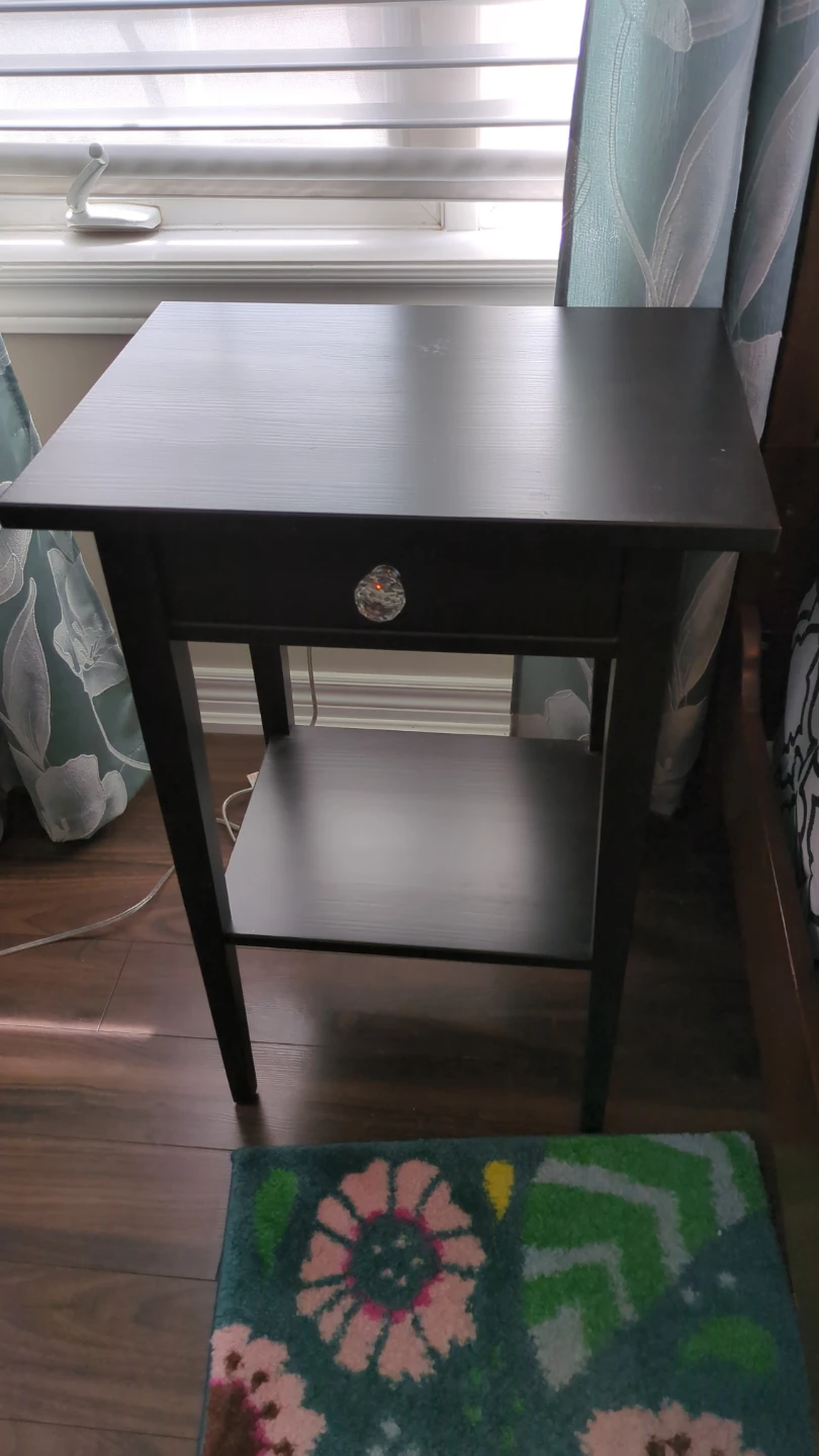 Black Side Table with Drawer - photo 3