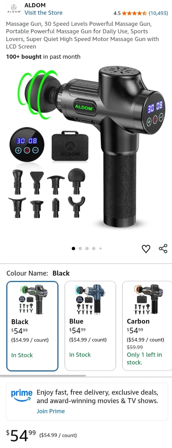 Aldom Massage Gun with 30 Speed Levels