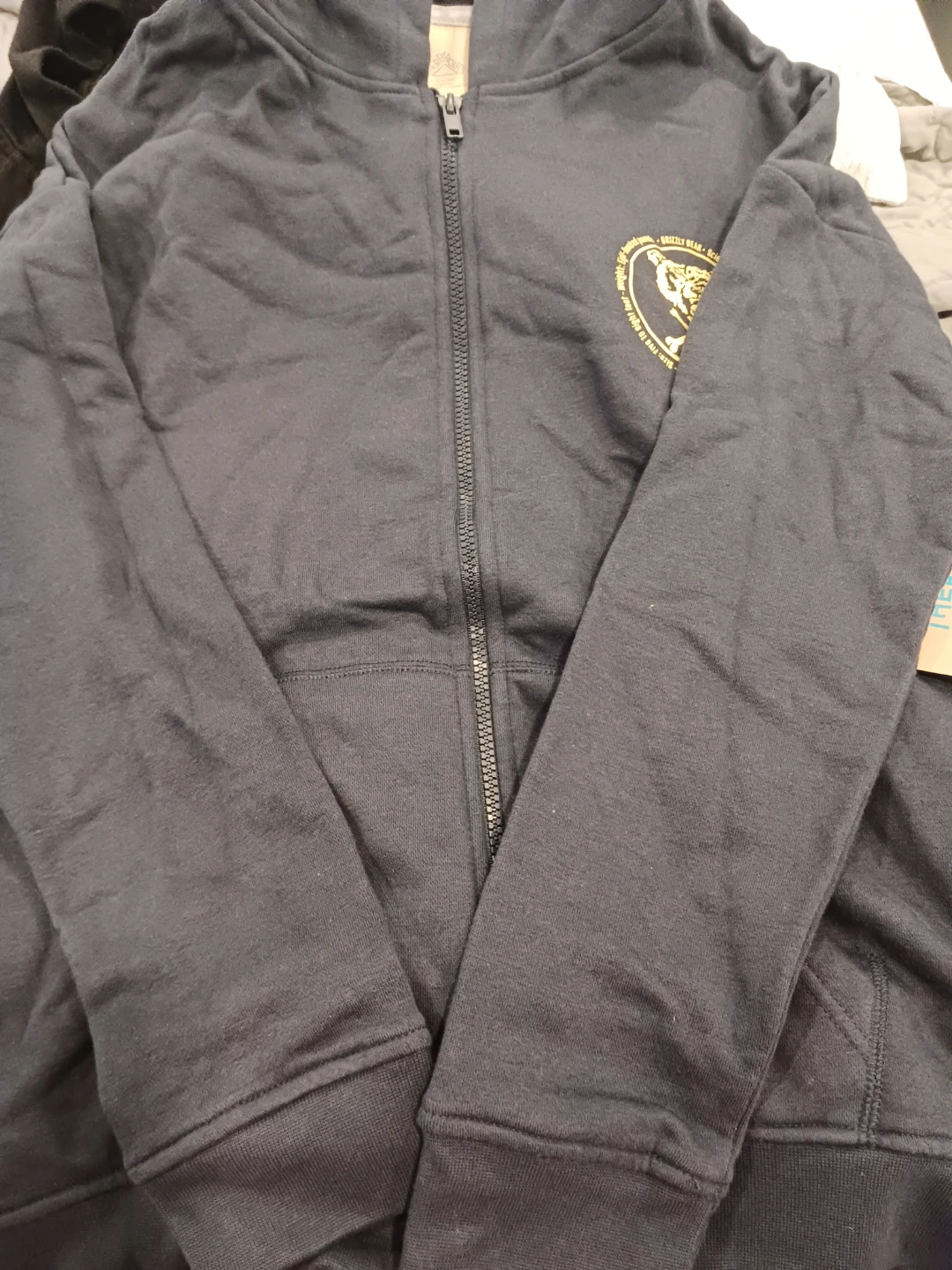 Thereabouts Navy Bear Zip-Up Hoodie L (14/16)