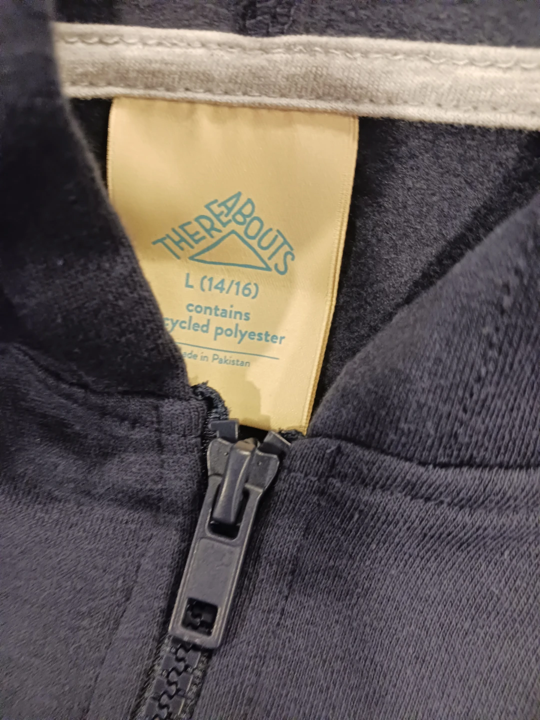 Thereabouts Navy Bear Zip-Up Hoodie L (14/16) - photo 2