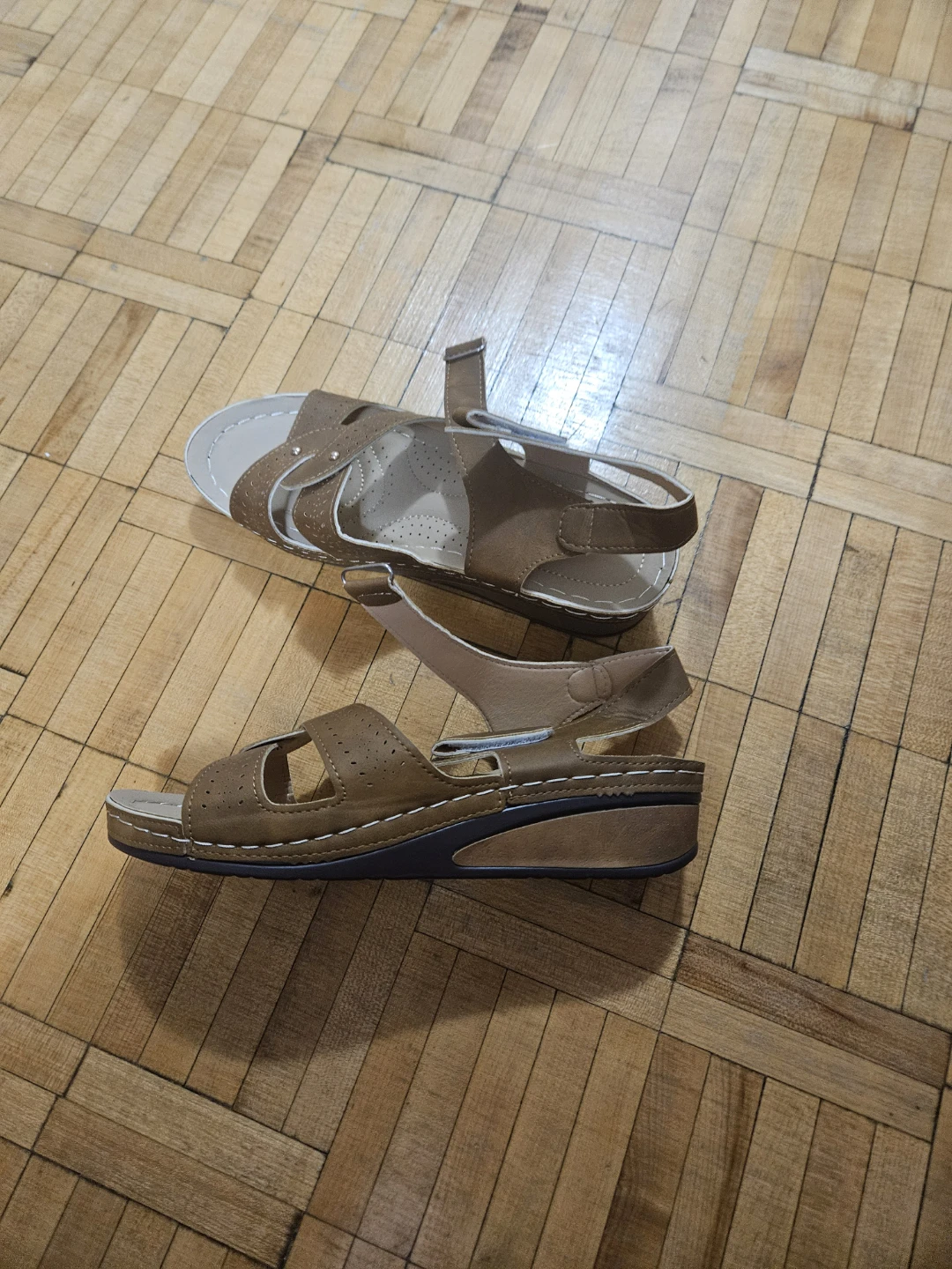 Brown Wedge Sandals