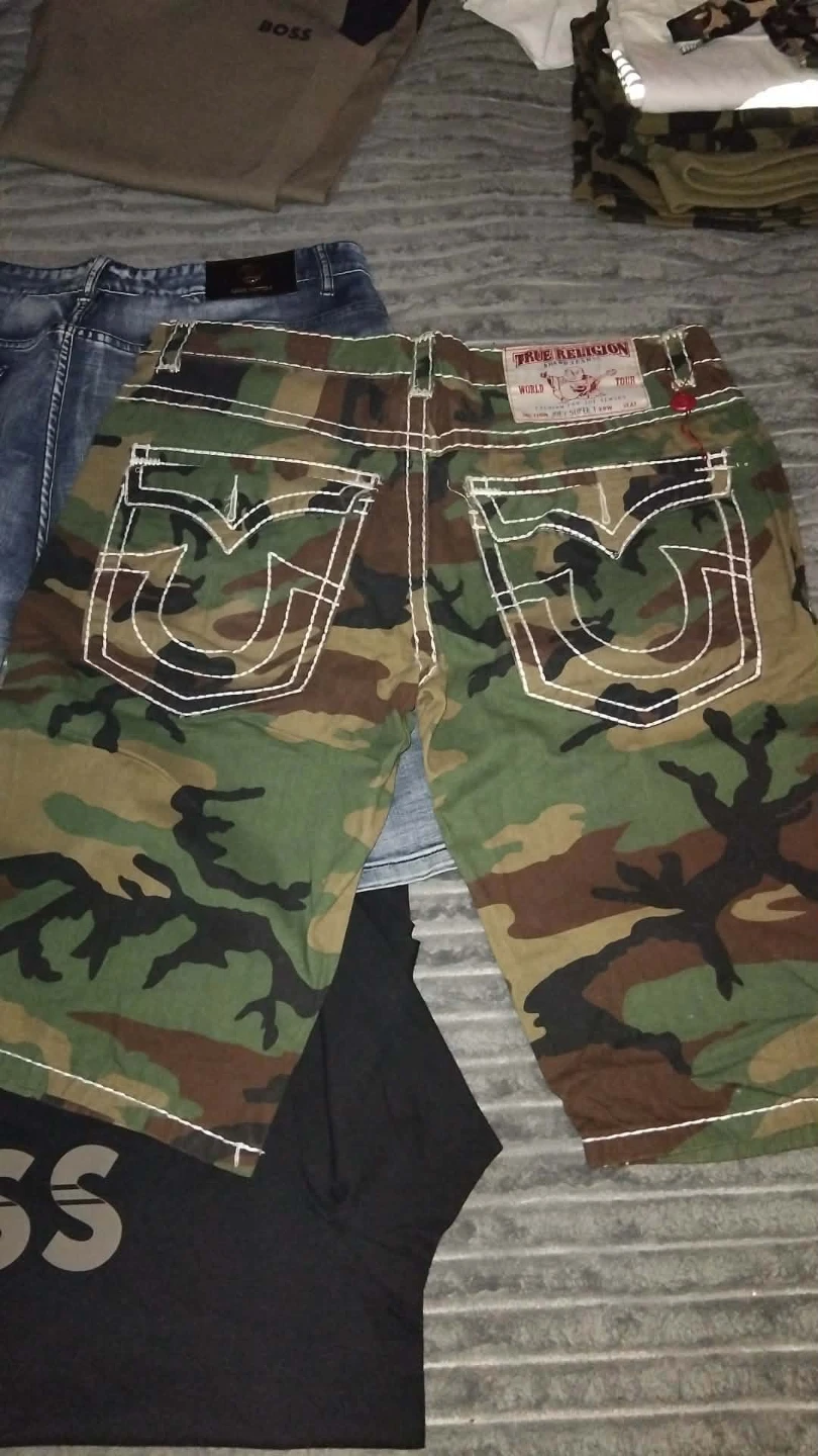 True Religion Camo Cargo Shorts