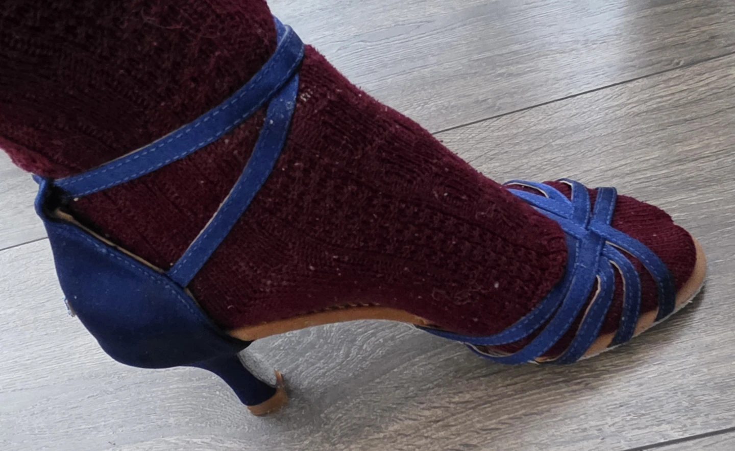Blue Satin Ballroom/Latin Dance Heels Size 39 - photo 3