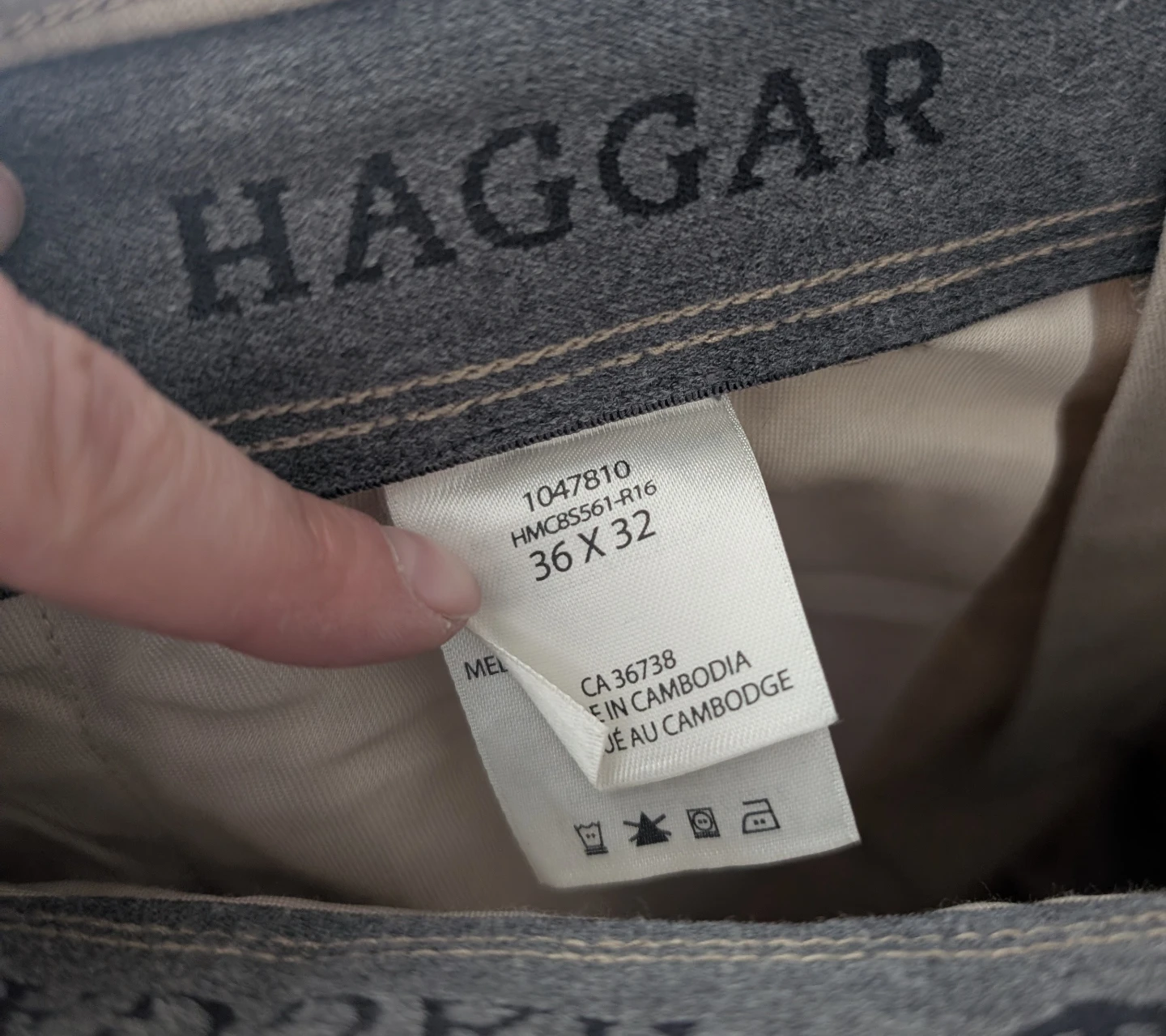 Haggar Khaki Chinos Size 36x32 - photo 3
