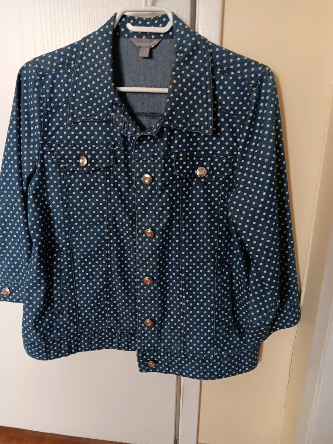 Denim Polka Dot Jacket