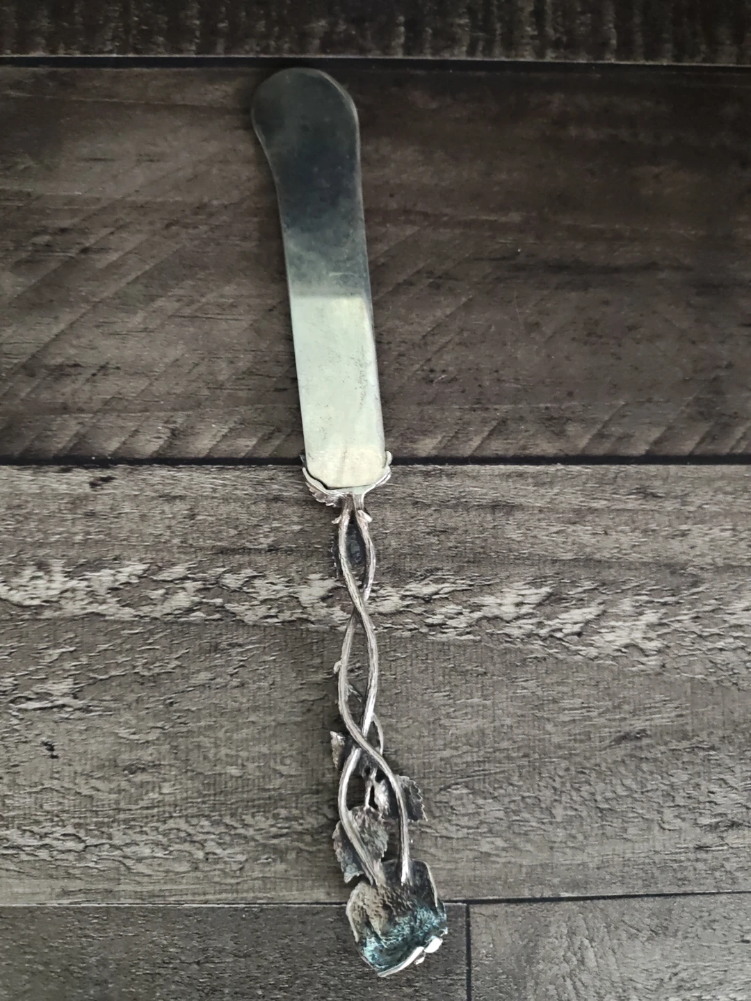 Sterling Silver Rose Butter Knife - photo 2