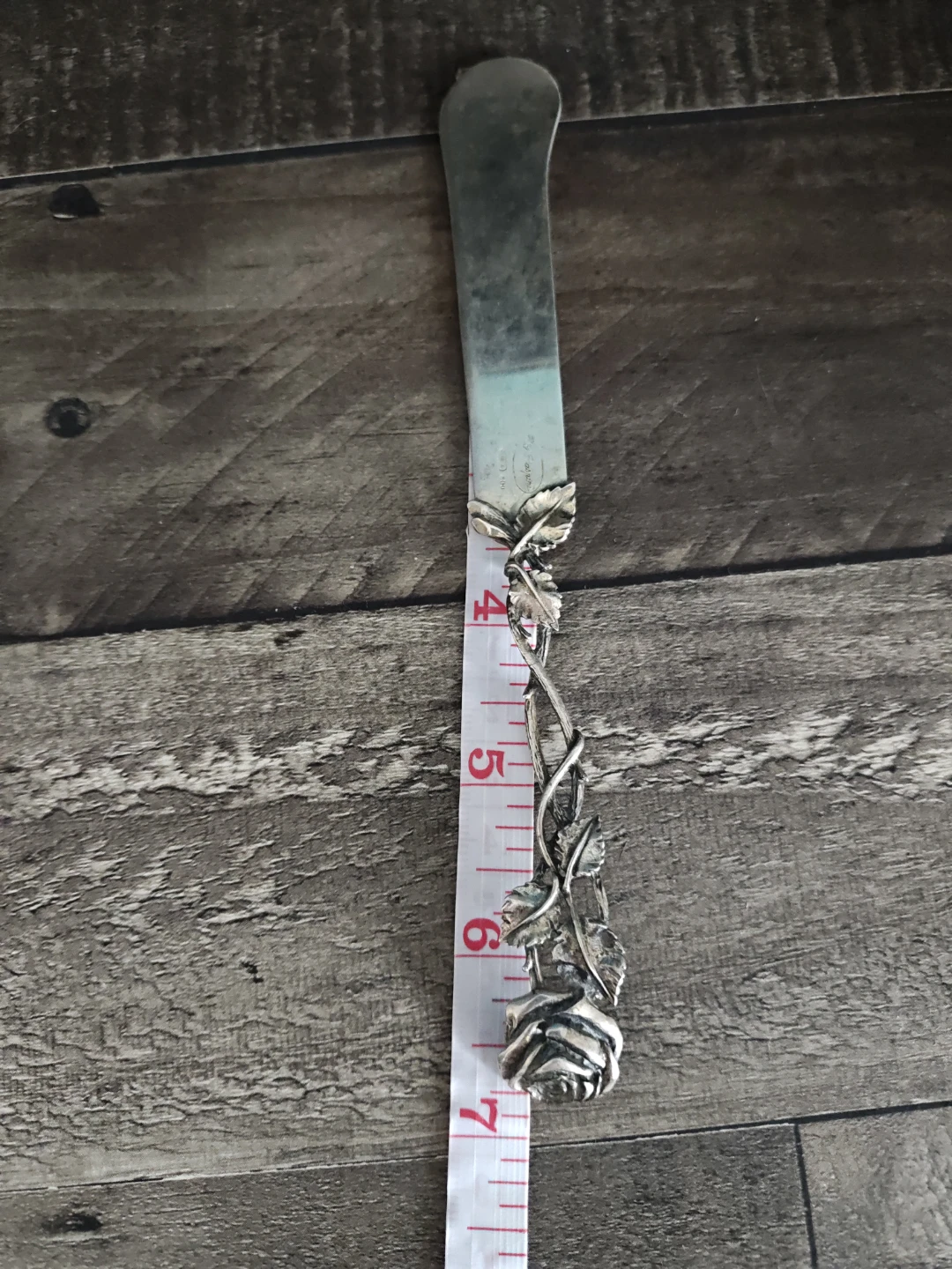 Sterling Silver Rose Butter Knife - photo 4