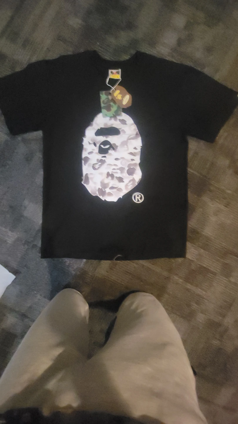 BAPE APE HEAD CAMO T-SHIRT BLACK SIZE L