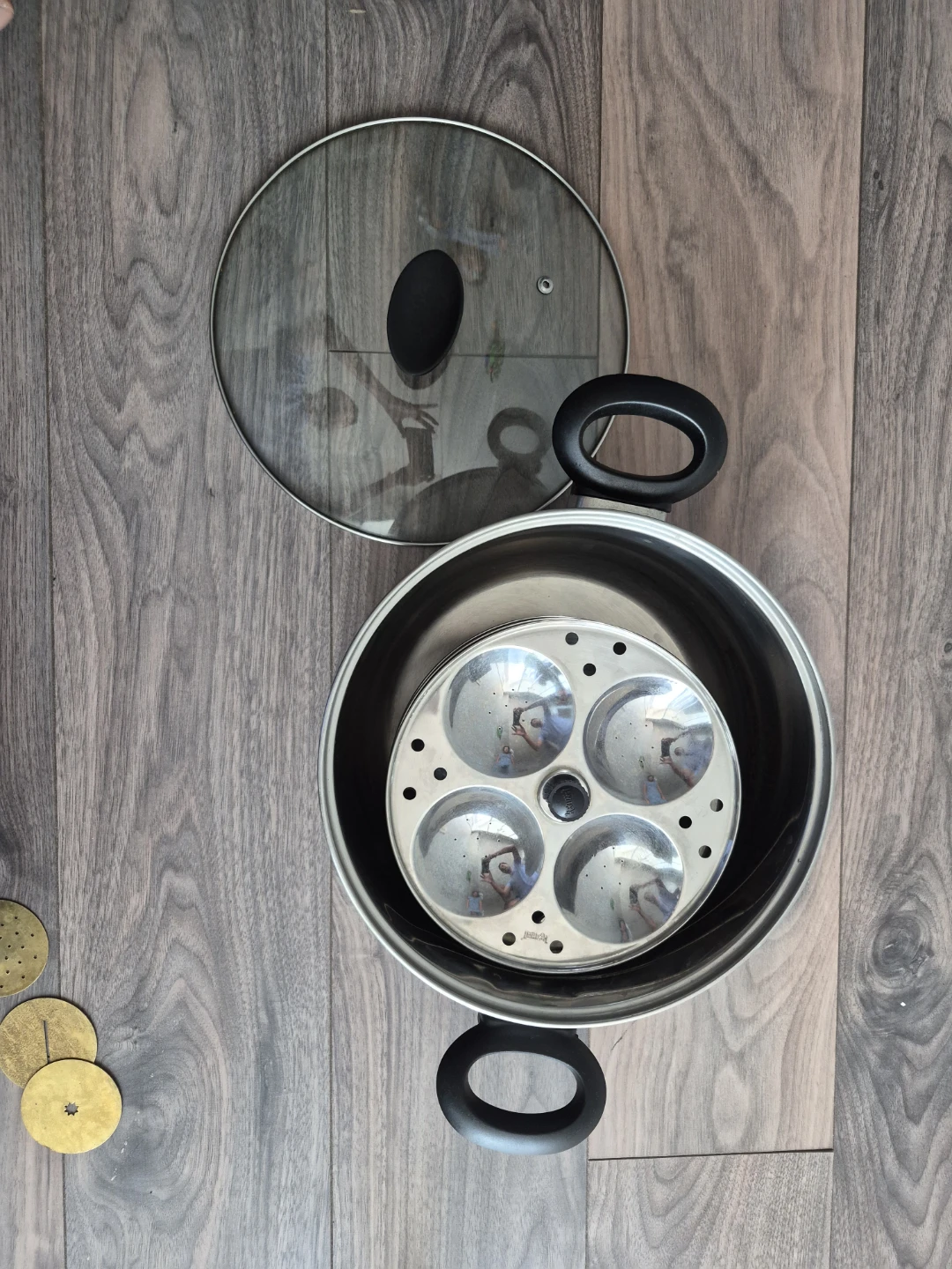 Stainless Steel Idli Maker Pot with 3 Plates - photo 2