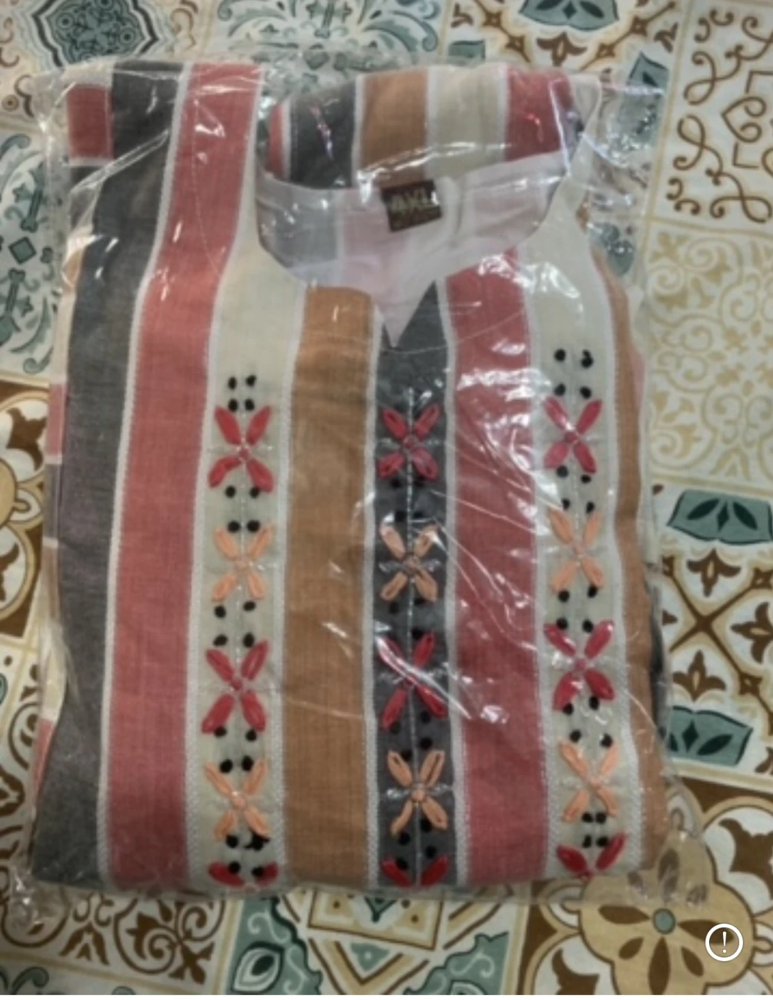 Akil Women's Striped Embroidered Kurti