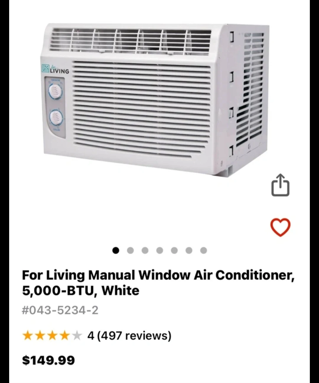 FOR LIVING WINDOW A/C