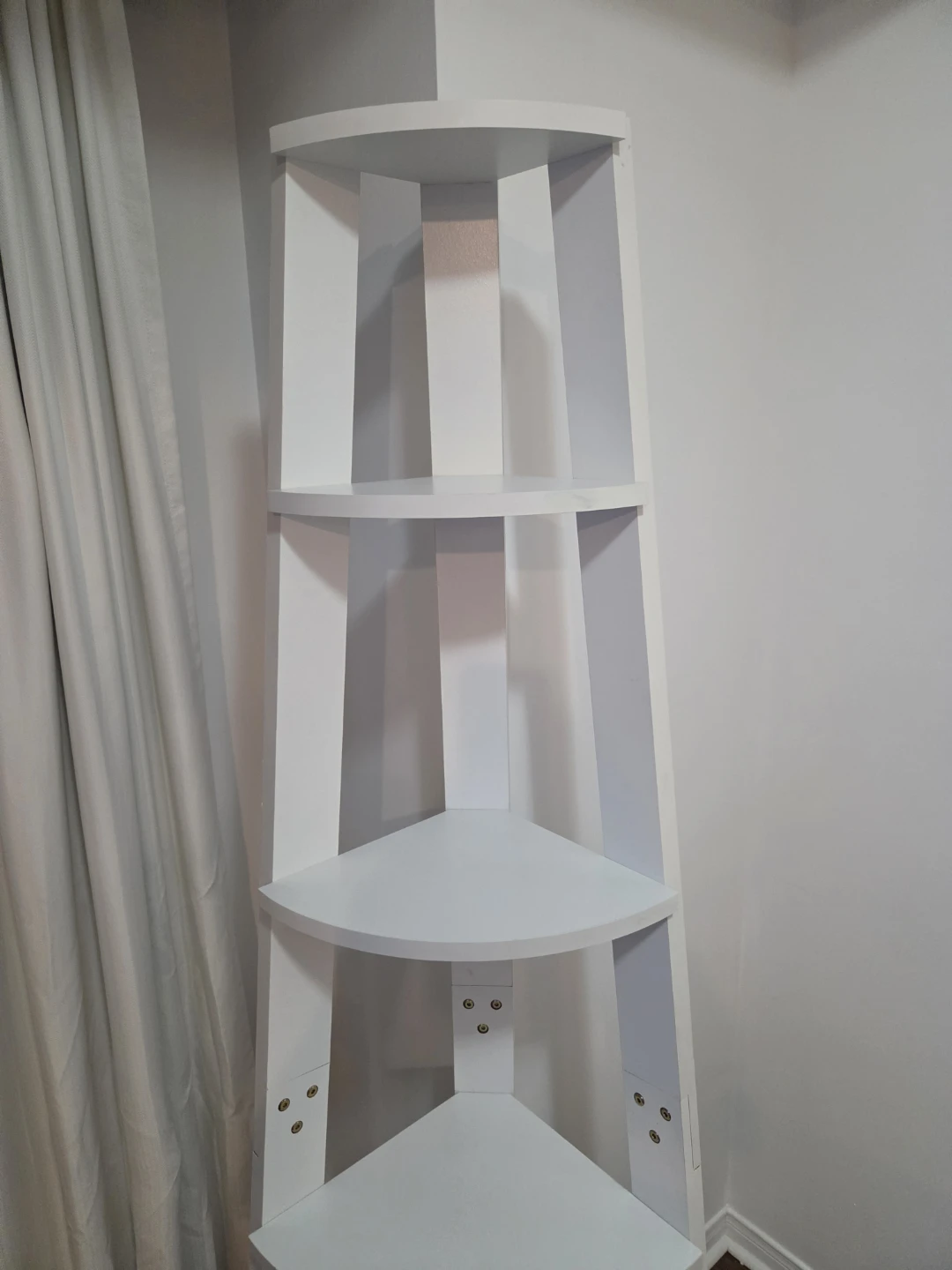 White Corner Shelf Unit - photo 2